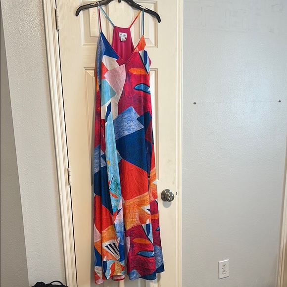 Colorful Abstract Maxi Dress Nicole Miller - Picture 4 of 4